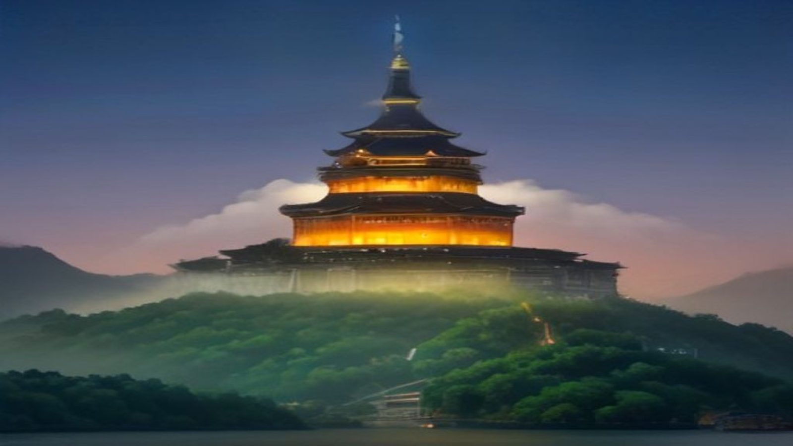 靛蓝紫色渐变动漫场景背景，朦胧光晕与星空交织，正太文化评测主视觉